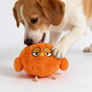 Interactive Plush Dog Toy with Squeaky Ball Jumping Music Voice Mimic Rechargeable Chew for Small Medium Large Dogs Christmas Gift