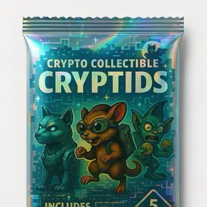 CryptidForge Crypto Collectible Cryptids - Series 1 Booster Pack with 8 Cards & Free NFT Code for Polygon Minting - Collectible Cards by CryptidForge