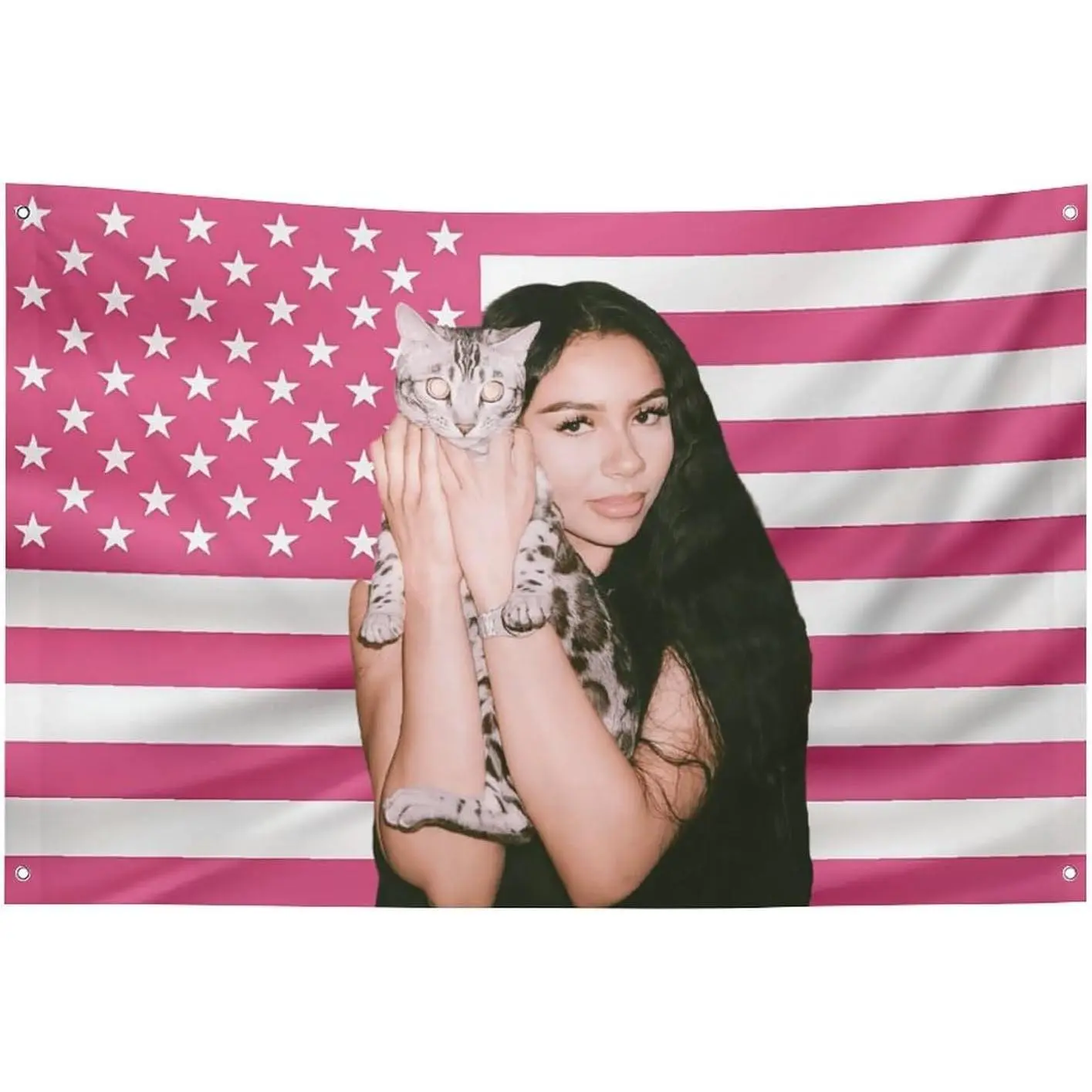 Mariah National Flag Tapestry Wall Hanging - 59x35in Strong Synthetic Polyester, Water-Resistant, Breathable, Animal-Print Home Decor Decoration for College Dorms, Gentle Machine Washable, Indoor-Outdoor Use (Summerwins)