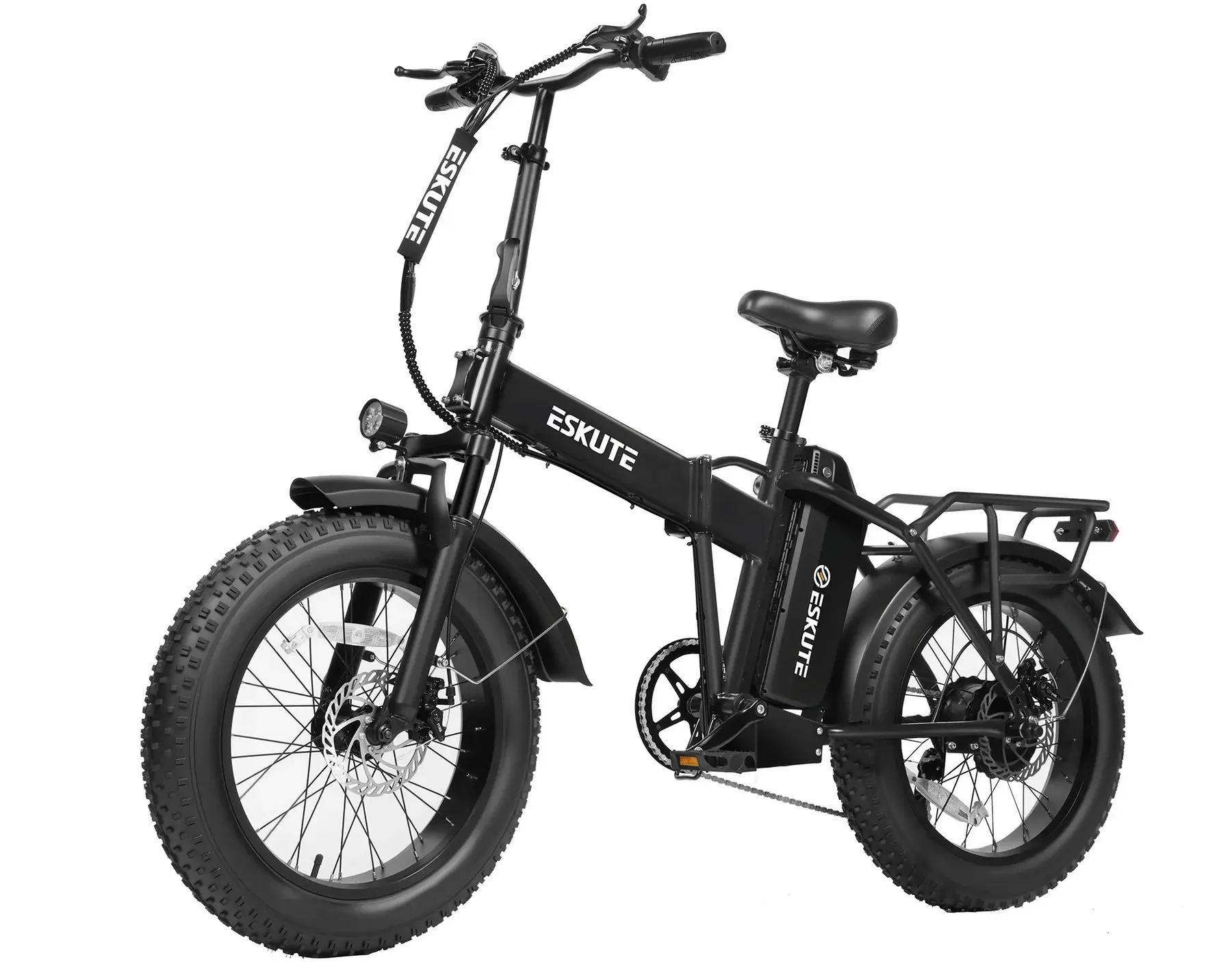 ESKUTE D300 Adult Folding Electric Bike, 1200W Peak Motor, 48V 20.8Ah Removable Battery, 20"×4 Fat Tire, 7-Speed, 20+ MPH Speed, Up to 80 mi Range, NFC Smart Unlock