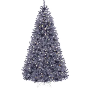 Best Choice Products Pre-Lit Artificial Christmas Tree – LED or Incandescent Lights, Metal Stand, Multiple Colors & Sizes (4.5–12ft)