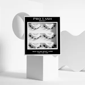Pro Lash - Artist Series — Mega Volume Weave. - 3 pack - At Home Eyelashes Extensions - Makeup - Cosmetic Mixed Length