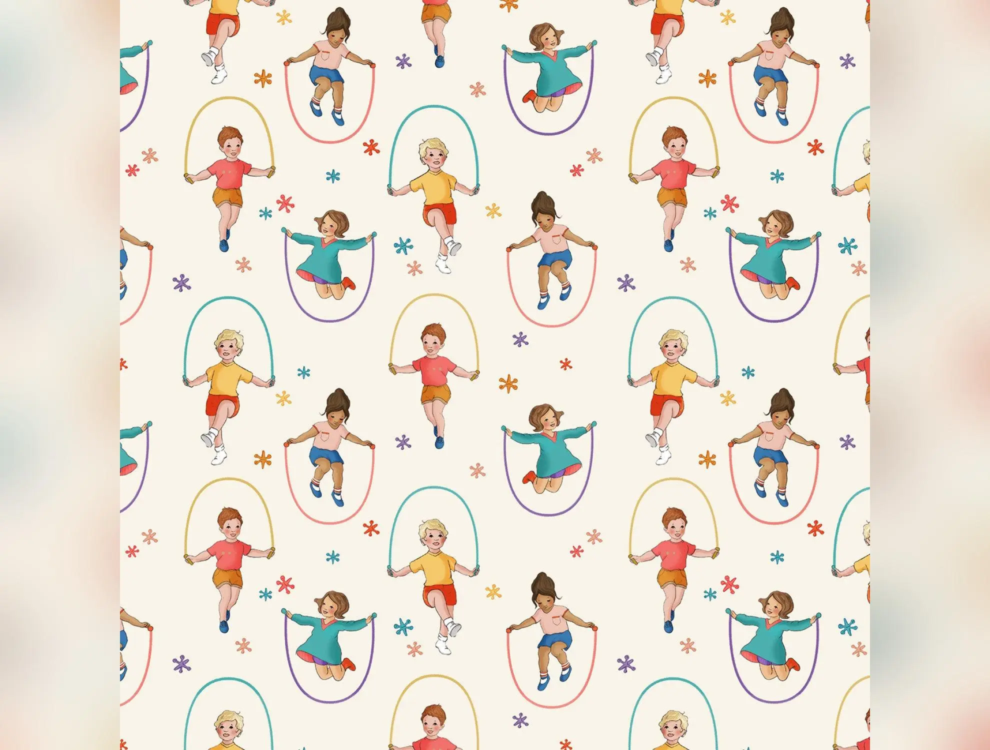 Playground & Park | Jump Rope - Cream by Belle & Boo for Michael Miller | DDC12223-CREM