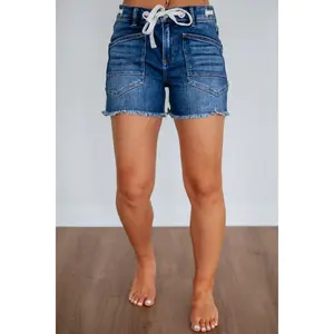 Katy Risen Shorts - Dark Wash