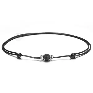 Hermah 1.5mm Choker Necklace Leather Rope Chain Adjustable Length Unisex Mens Womens Gifts