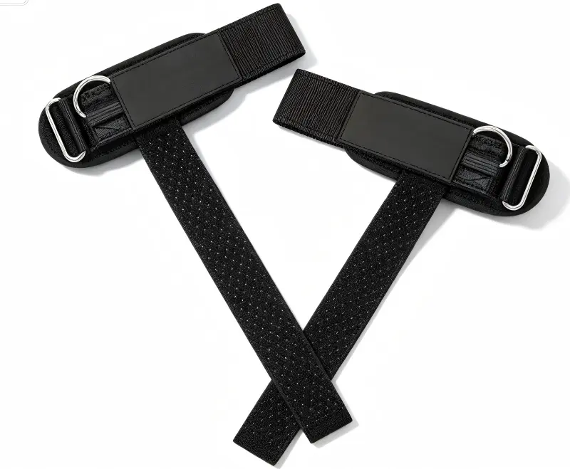 Adjustable Anti-Slip D-Loop Lifting Straps, Weight Training Gym Grips for Strength Training, Bodybuilding Workouts