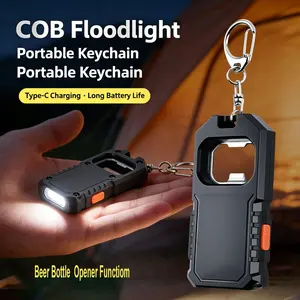 1pcs Outdoor Camping Keychain Light, Bright Portable Handheld Flashlight, Rechargeable Emergency Lamp, Backpack Attachment