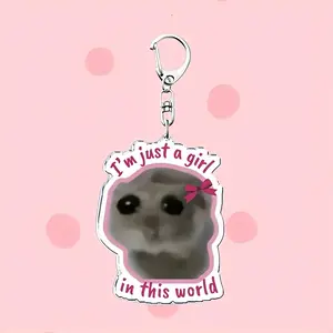 Funny “I’m just a girl” Keychain - Cute Accessory