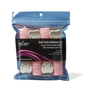 Salon Care Pink SelfGrip Clips (4 Count)