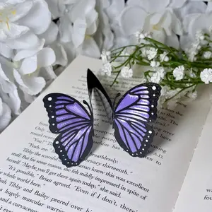 Butterfly Bookmark | 3D Printed Butterfly Bookmark | Sparkle Finish | Foldable Book Lover Gift