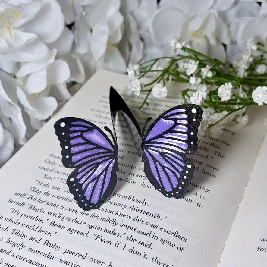 Butterfly Bookmark | 3D Printed Butterfly Bookmark | Sparkle Finish | Foldable Book Lover Gift Butterfly Bookmark | 3D Printed Butterfly Bookmark | Sparkle Finish | Foldable Book Lover Gift