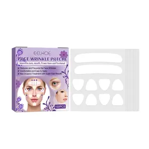 EELHOE Facial Wrinkle Patches Collagen Hyaluronic Acid Arginine/Lysine Polypeptide Anti-Wrinkle Lifting Firming Smoothing Smooth Nasolabial Folds & Smile Lines