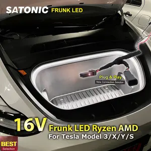 Everything Is Solar SATONIC 16V Frunk LED Front Trunk Bright Up Light Strip Modified Accessory for Tesla Model 3 Y  Waterproof Ryzen AMD