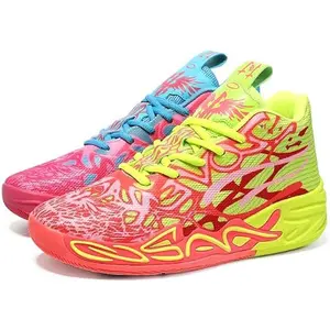 Basketball Shoes for Womens Mens Colorful Volleyball Fashion High Top Breathable Lightweight Grip Indoor Outdoor Sport Sneakers for Unisex