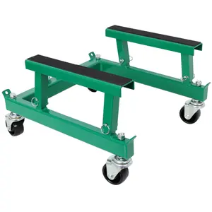 Motorcycle Dolly, ATV Motorcycle Four Wheeler Cycle Engine Cradle Dolly 1500lbs,Heavy Duty Racks for Motorcycle Maintenance, Engine Stand, Green