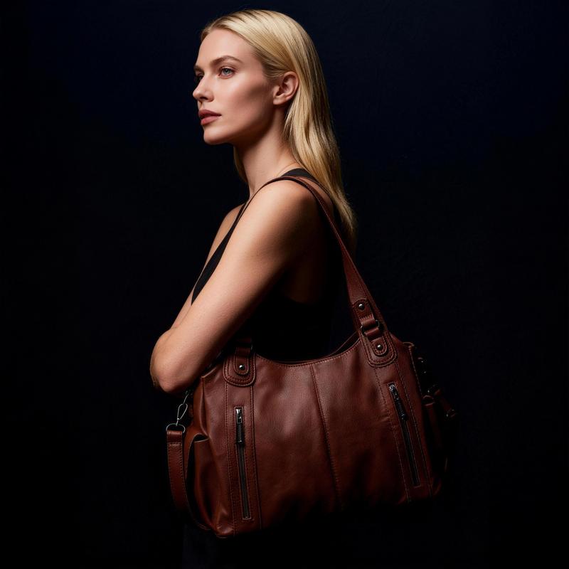 Punk Style Studded Tote Bag - Trendy PU Leather Shoulder Bag with Spacious Interior for Daily Use Quilted Hobo Design