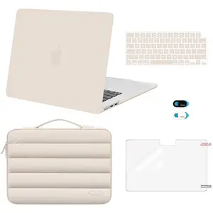 MOSISO Case Set for MacBook Air 15-inch 2023-2025 M2/M3/M4 A2941/A3114/A3241 Liquid Retina Display Touch ID Compatible Full Protection Accessories Included