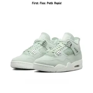 Classic Court Shoes – Mint Leather Base with White Accents, Thick Foam Midsole & Wing Eyelets, Unisex Vintage Streetwear Trainers Perfect for Spring & Summer
