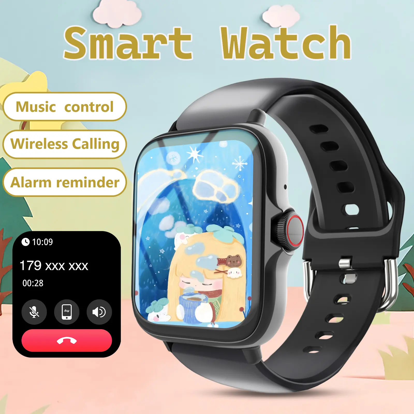 Multifunctional Smart Watch, Fashion Digital Watch with Heart Rate Monitoring & Sleep Tracking, Sports Watch for Women & Men, Wearable