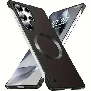 Phone case: Compatible with Smartphone Galaxy S26 S25 Ultra/S25 Plus/S25/S24 Ultra/S24 Plus/S24 FE/S24/S23 Ultra/S22 Ultra/Supports Wireless Charging/Ultra-Thin Luxury PC Semi-Frame Design/Matte Anti-Fingerprint Finish/Glitter CD Protector