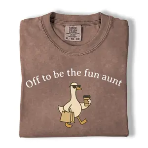 Comfort Colors Off to Be the Fun Aunt Shirt, Funny Aunt Shirt, Cool Auntie Shirt, Gift for Aunt