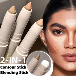 Dual-Ended Sponge Contour Stick | Droplet Tip for Precise Nose Shadow | Waterproof Long-Lasting 3D Face Contour