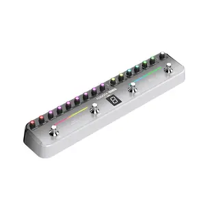 AUDOTA Multi-Functional Effect Pedal Intelligent Combined Effects Pedal ACE-100 with Noise Gate Boost 8 Amp Models 8 Cab IR Models 3 Modulation/Delay/Reverb Effects for Stages and Recording Studios