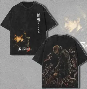 Washed Tee, Resident  Evil 9 Biohazarh Resident Evil 9 Leon Kennedy Requiem Vintage Wash Tee, Raccoon, Enlist Resist Washed Tee, Leon Kennedy