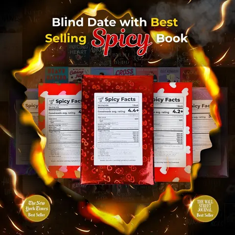 Spicy Daily Book Dose RX - Blind Date with a New York Times Best Selling Spicy Book with Spicy Nutrition Facts, Surprise Gift for Smut BookTok Lovers, Daily Mind&Curiosity Boost, Spicy & Dark Romance & Romantasy