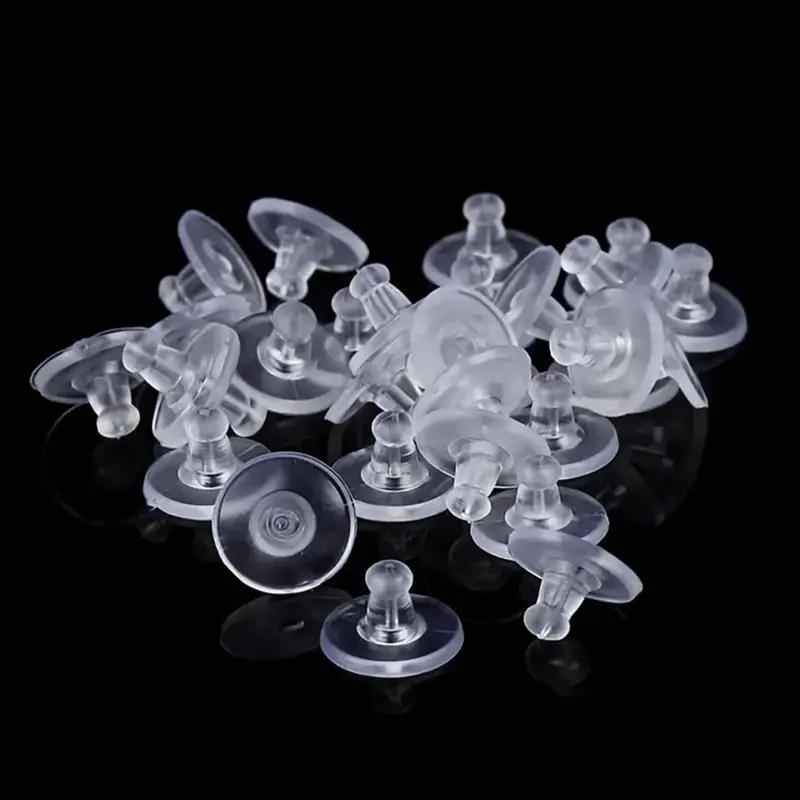 Clear Silicone Earring Back Stoppers, Transparent Earring Back Stoppers, Jewelry Making Accessories for DIY Earring, Fashion Accessories for Women & Girls, Beading Accessories, Jewelry Making Supplies