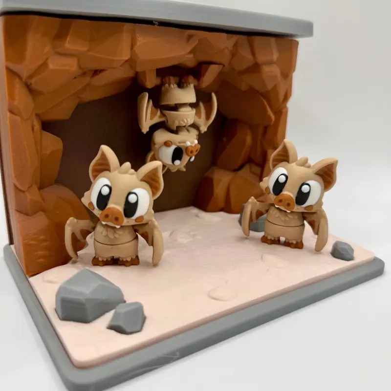 Bat Cave Play Set - Includes 3 Bat Figurines