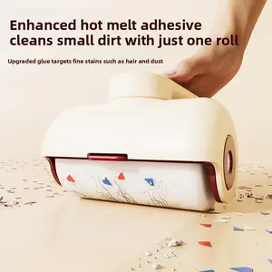 Rotating Handle Washable Lint Roller Reusable Pet Hair Remover Durable Fur Removal Brush Easy Clean Grooming Tool for Cat Dog Shedding