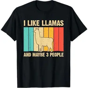 Cool Llama Art For Kids Men Women Alpaca Farming Llama Lover T-Shirt