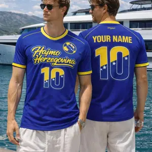 Bosnia Herzegovina Soccer Jersey, Custom Name Number Mesh Soccer Shirt 0DJ