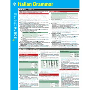 Italian Grammar SparkCharts by SparkNotes [Hardcover Book]