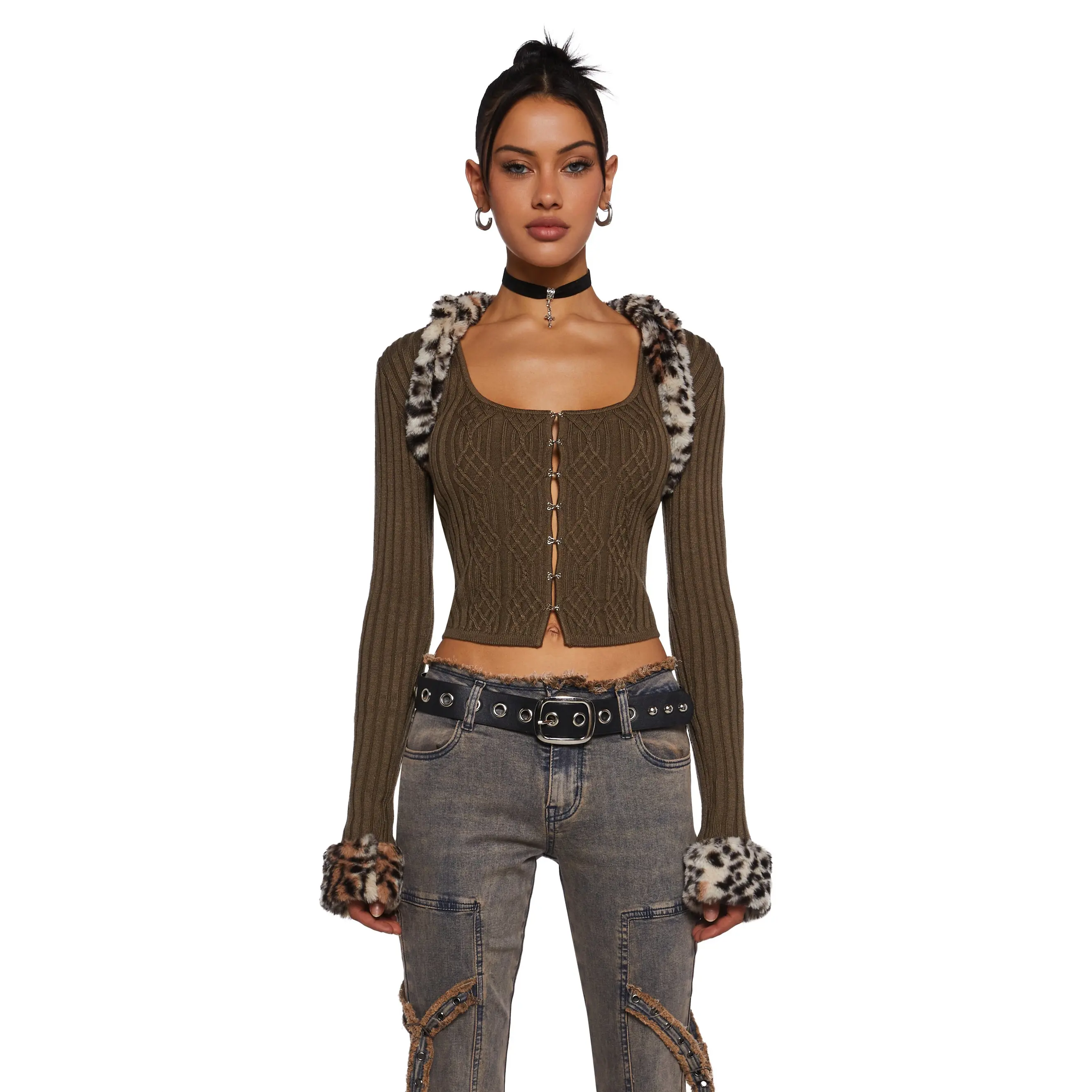 Straight Edge Corset And Shrug Set