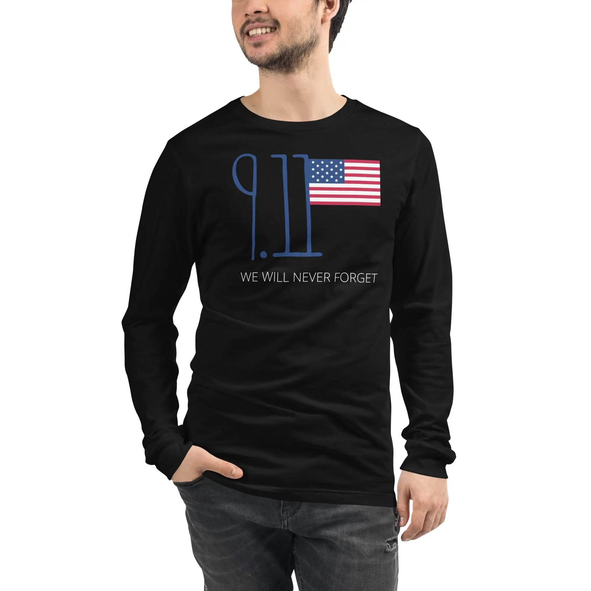 "9/11 Never Forget" Commemorative Long Sleeve Tee