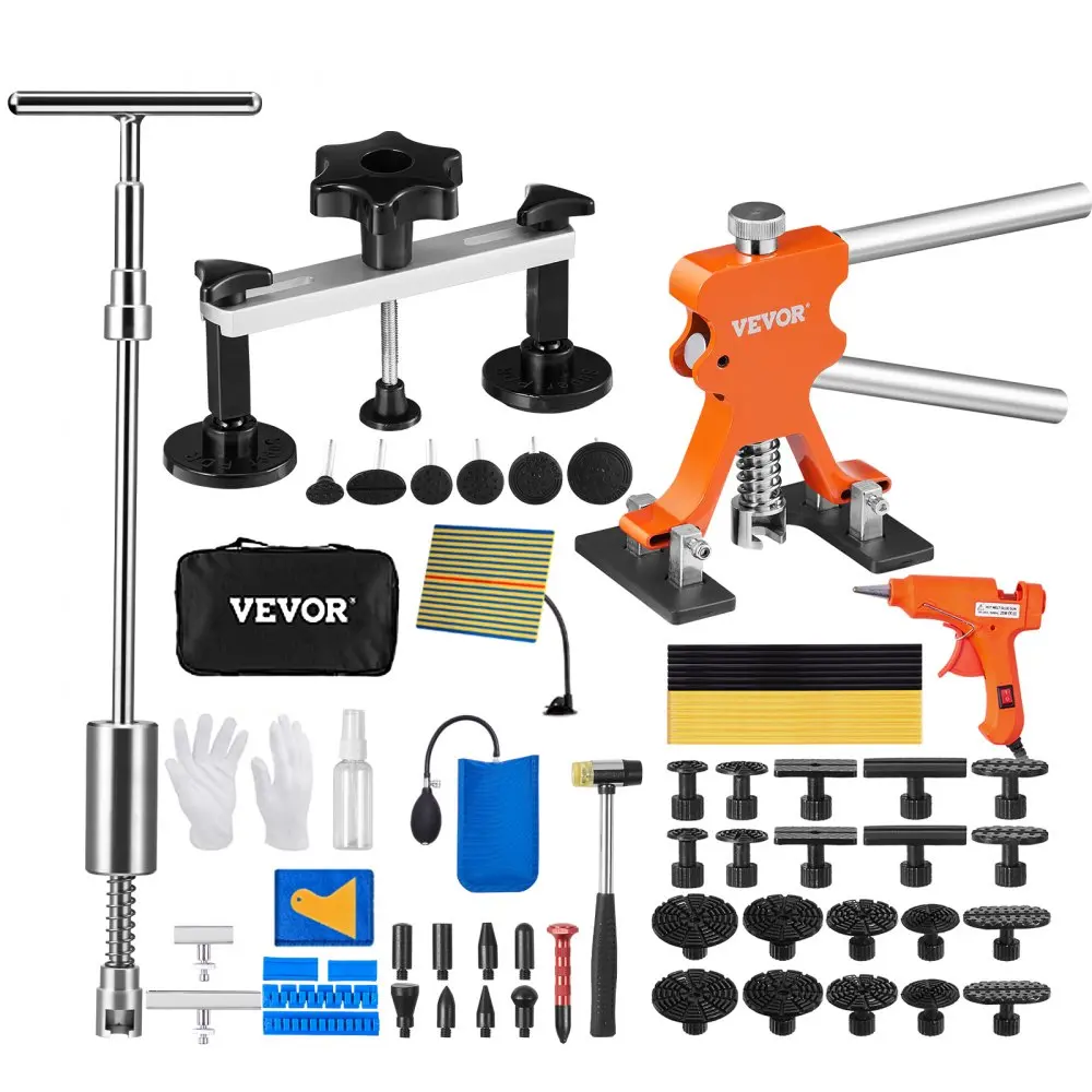 【summerfinds】VEVOR 69 PCS Dent Repair Kit, Auto Car Body Paintless Dent Removal Tool Kit, Golden Lifter, Bridge Puller, Slide Hammer Tool Kit for Automobile Body, Washing Machine, Refrigerator