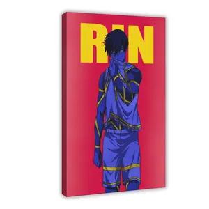 Anime Blue Lock Rin Itoshi II Canvas Poster Wall Art for Home Bedroom Office Dorm Room Decor