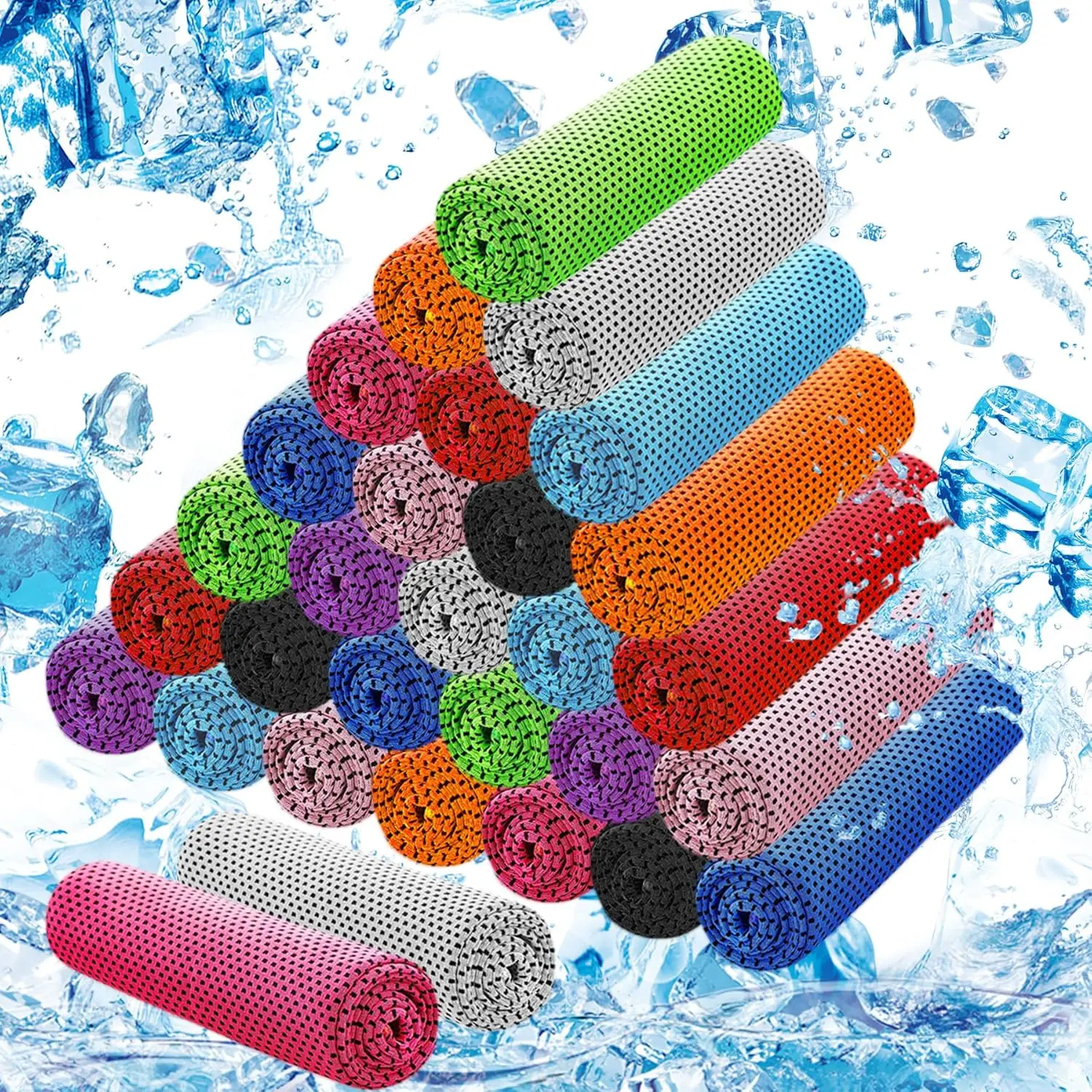 30Pack Cooling Towels for  and  (40"x12"), Ice Microfiber Cooling Towels Bulk for Workout Chill  Towels Cooling  Wraps for Gym Yoga Golf Running