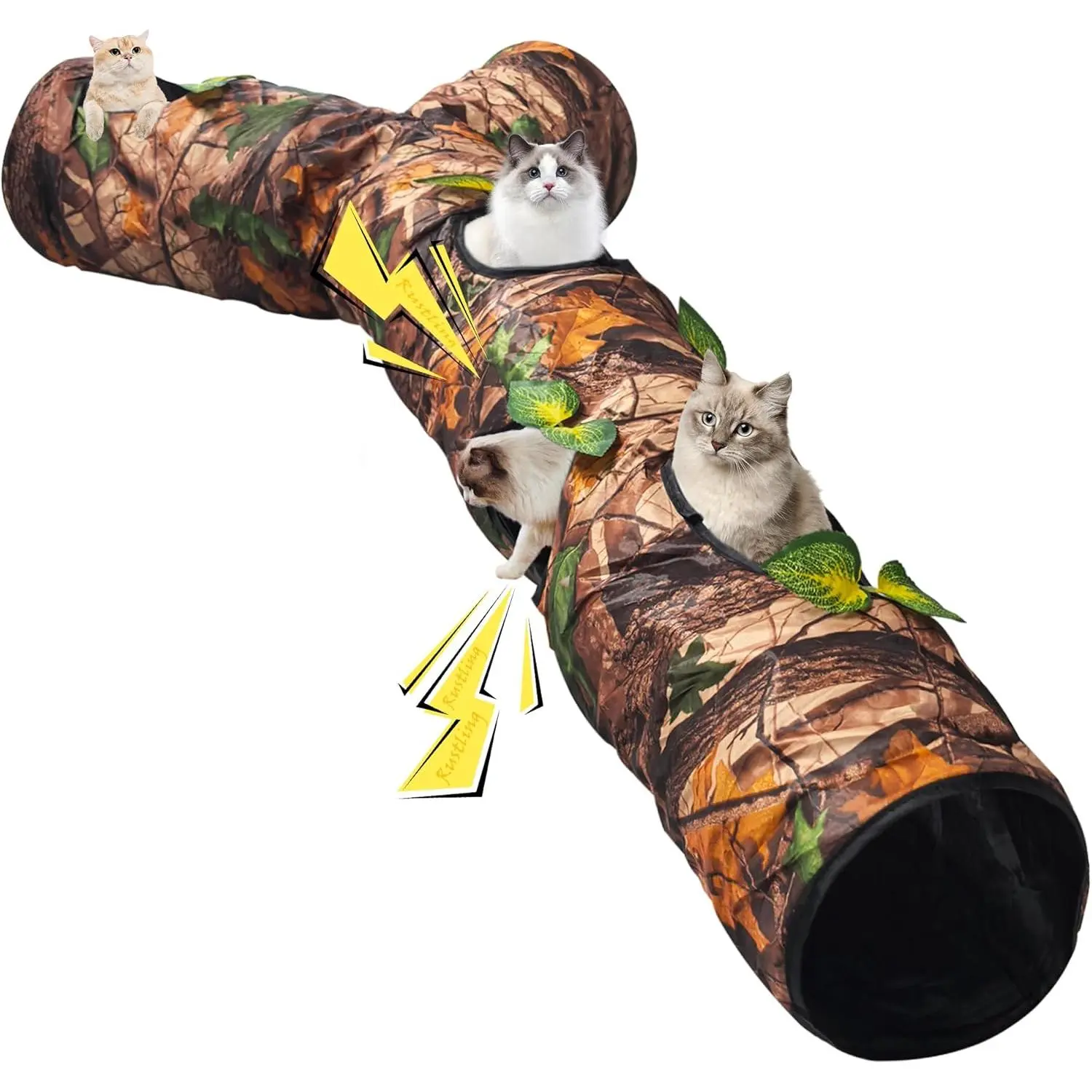 59" Cat Tunnel Toy Brown