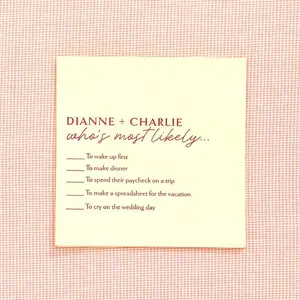 For Your Party Who's Most Likely Custom Cocktail Napkins | 50 Count | Custom Party Favors, Decor, Supplies & Decorations Cutlery Set