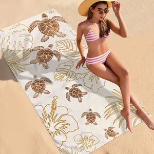 Featuring a Soft Brown Sea Turtle Design, This Blanket Is Perfect for Camping And Beach Vacations!