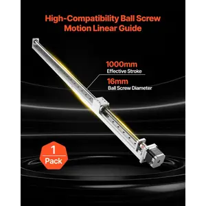 VEVOR Linear Guide, 1000 mm Stroke Work Size, Ball Screw Motion CNC Linear Guide Stage Actuator, Motorized Nema 23 Stepper Motor, High Precision, for Engraving Machine CNC Milling Machine 3D Printer