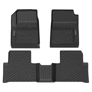GARVEE Floor Mats Compatible with Chevy Colorado Crew Cab 2015-2022 Accessories, All-Weather Protection Custom Fit Floor Liners, Odorless TPE 1st/2nd Row Floor Mat