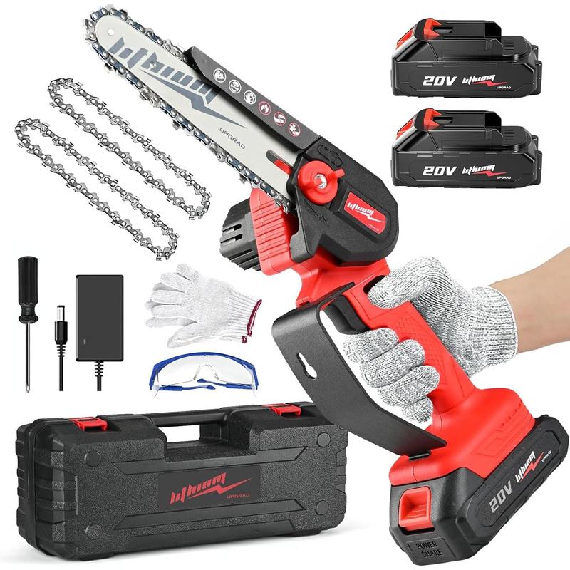 Mini Electric Chainsaw Cordless, 6 Inch Mini Chain Saw Battery Powered ...