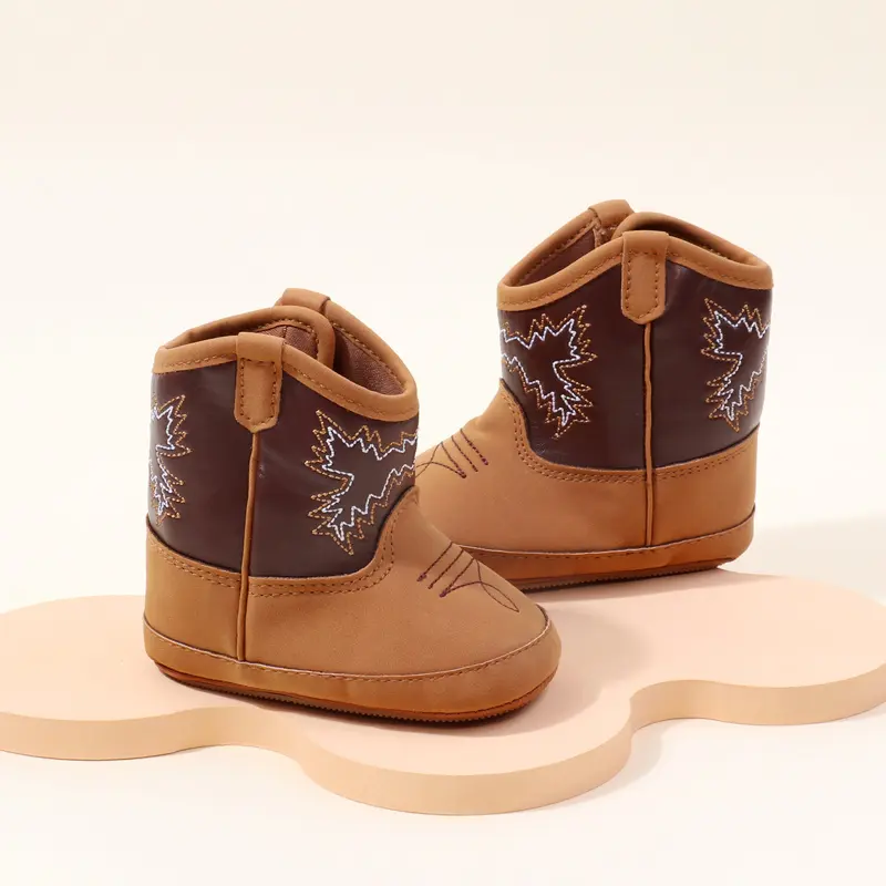 Christmas Baby Winter Shoes Infant Boys Girls Booties Newborn Cozy Fleece Warm Non-Slip Lace Up First Walking Shoes for Cold Weather