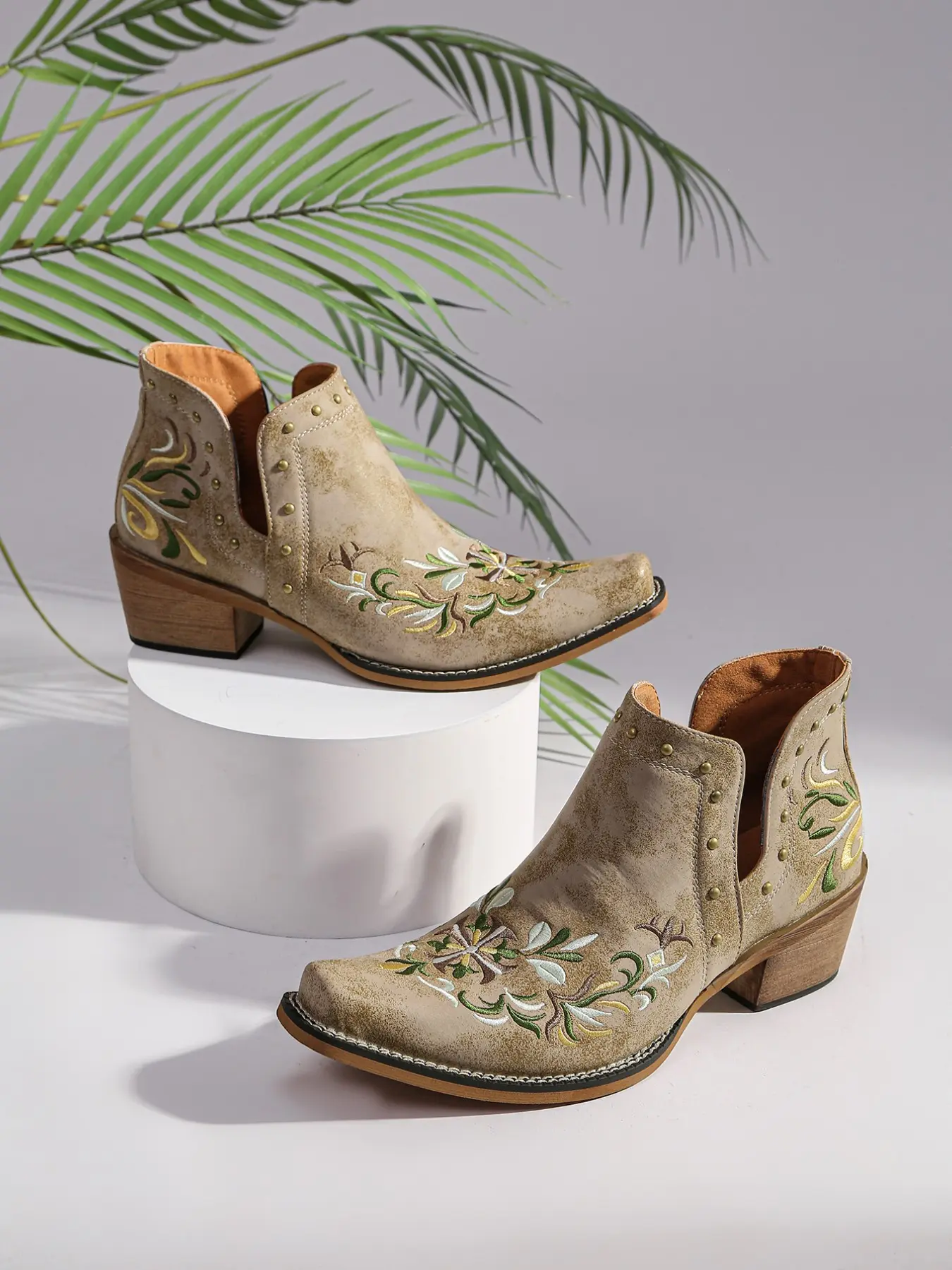 Western Wild Boho Style Formal Shoes, PU Leather Punk Design, All Seasons Wear, Perfect for Retro, Bohemian, Music Festival