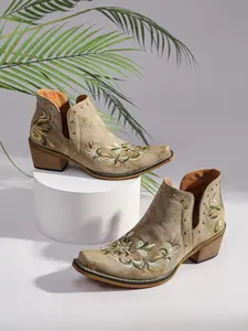 Western Wild Boho Style Formal Shoes, PU Leather Punk Design, All Seasons Wear, Perfect for Retro, Bohemian, Music Festival
