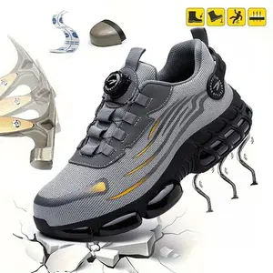Steel Toe Shoes for Men - Slip & Puncture Resistant, Lightweight & Breathable for Construction, Hiking, Climbing | All-Day Comfort Safety Work Boots